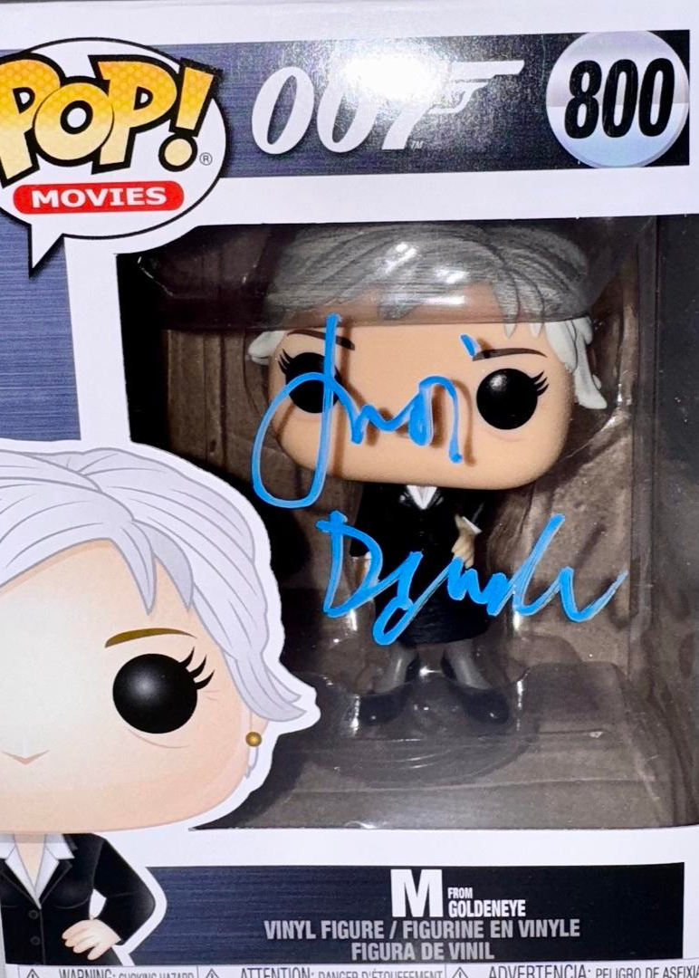 Judi Dench Signed Funko Pop #800 "M" (James Bond 007 Goldeneye) - Beckett COA #02